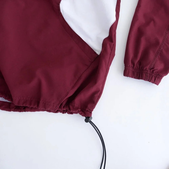 Russell Athletic Maroon Quarter Zip CMU Chippewas Windbreaker Pullover Jacket S - Picture 6 of 12